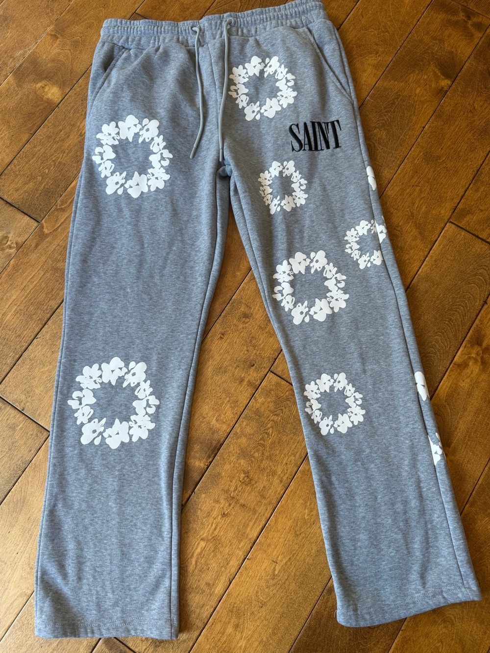 RGSTR Womens Saint Gray Floral Print Sweatpants size XL